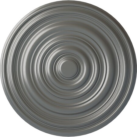 Ekena Millwork Carton Ceiling Medallion (For Canopies up to 2 5/8"), Hand-Painted Silver, 12 5/8"OD x 1"P CM13CASLS